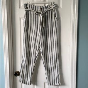 American eagle striped cropped pants